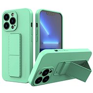 Kickstand silikonový kryt na iPhone 13, mint - Phone Cover