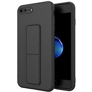 Kickstand silikonový kryt na iPhone 7 / 8 Plus, černý - Phone Cover