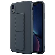 Kickstand silikonový kryt na iPhone XR, modrý - Phone Cover