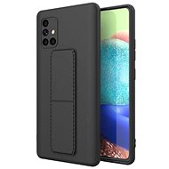 Kickstand silikonový kryt na Samsung Galaxy A71, černý - Phone Cover