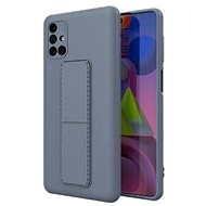 Kickstand silikonový kryt na Samsung Galaxy M51, modrý - Phone Cover