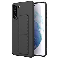 Kickstand silikonový kryt na Samsung Galaxy S21 5G, černý - Phone Cover