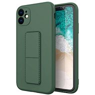 Kickstand silikonový kryt na Xiaomi 10X 4G / Note 9, tmavězelený - Phone Cover