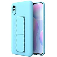 Kickstand silikonový kryt na Xiaomi Note 9 Pro / Note 9S, světlomodrý - Phone Cover
