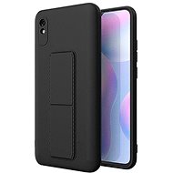 Kickstand silikonový kryt na Xiaomi Redmi 9A, černý - Phone Cover