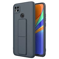 Kickstand silikonový kryt na Xiaomi Redmi 9C, modrý - Phone Cover