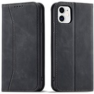 Magnet Fancy knížkové kožené pouzdro na iPhone 12, černé - Phone Case