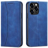 Magnet Fancy book leather case for iPhone 13 Pro, blue - Phone Case