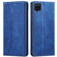 Magnet Fancy knížkové kožené pouzdro na Samsung Galaxy A12 5G, modré - Phone Case