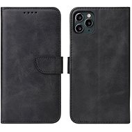 Magnet knížkové kožené pouzdro na iPhone 11 Pro Max, černé - Phone Case