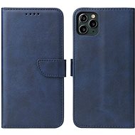 Magnet knížkové kožené pouzdro na iPhone 11 Pro Max, modré - Phone Case