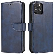 Magnet knížkové kožené pouzdro na iPhone 12 Pro Max, modré - Phone Case