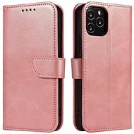 Magnet knížkové kožené pouzdro na Samsung Galaxy A12 / M12, růžové - Phone Case