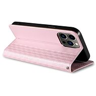 Magnet Strap book leather case for iPhone 12 Pro, pink - Phone Case