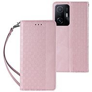 Magnet Strap knížkové kožené pouzdro na Samsung Galaxy A12 5G, růžové - Phone Case