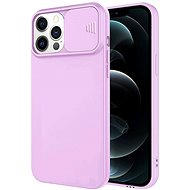 Privacy Lens silikonový kryt na iPhone 12 Pro Max, fialový - Phone Cover