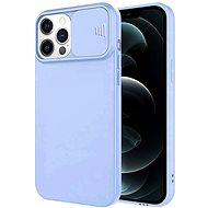 Privacy Lens silikonový kryt na iPhone 12 Pro Max, světlomodrý - Phone Cover