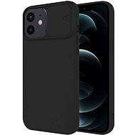 Privacy Lens silikonový kryt na iPhone 12, černý - Phone Cover