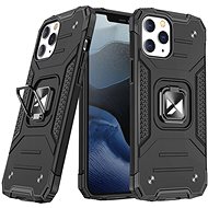 Ring Armor plastový kryt na iPhone 12 / 12 Pro, černý - Phone Cover