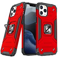 Ring Armor plastový kryt na iPhone 12 / 12 Pro, červený - Phone Cover
