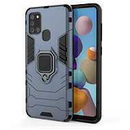 Ring Armor plastový kryt na Samsung Galaxy A21S, modrý, 07591 - Phone Cover