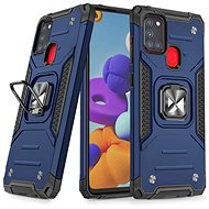 Ring Armor plastový kryt na Samsung Galaxy A21S, modrý, 19495 - Phone Cover