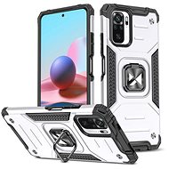 Ring Armor plastový kryt na Xiaomi Redmi Note 10 / 10S, stříbrný - Phone Cover