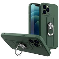 Ring silikonový kryt na Samsung Galaxy A32 4G, tmavězelený - Phone Cover