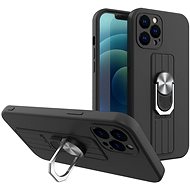Ring silikonový kryt na Samsung Galaxy S22, černý - Phone Cover