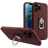 Ring silikonový kryt na Xiaomi Redmi Note 10 Pro, hnědý - Phone Cover