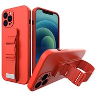 Rope silikonový kryt na iPhone 13 Pro Max, červený - Phone Cover