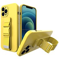 Rope silikonový kryt na iPhone 13 Pro Max, žlutý - Phone Cover