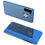Smart Clear View knižkové puzdro na Samsung A21S, modré - Puzdro na mobil