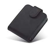 Tech-Protect Wallet knižkové kožené puzdro na Samsung Galaxy Z Flip 4, čierne - Puzdro na mobil