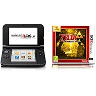 Nintendo 3DS XL Black + Silver + The Legend of Zelda A Link Between Worlds - Game Console