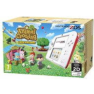  Nintendo 2DS White &amp; Red + Animal Crossing  - Game Console