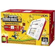  Nintendo 2DS White &amp; Red + New Super Mario Bros 2  - Game Console