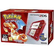 Nintendo 2DS Transparent Red + Pokémon Red version - Game Console