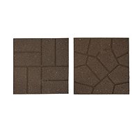 MULTY HOME Brickface tile 40 × 40 cm, double-sided, brown, rubber - Plastic Tiles
