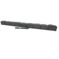MULTY HOME Roman Stone Lawn edging rubber including nails 120 cm, grey - Lawn Edging
