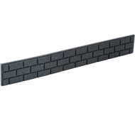 MULTY HOME Bricks Grass edging with clutch and spikes 120 × 15 cm, grey - Lawn Edging