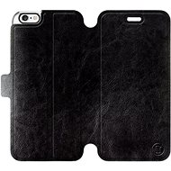 Flip case for Apple iPhone 6 / iPhone 6s in Black & Orange with orange interior - Phone Cover
