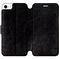 Flip case for Apple iPhone 8 in Black & Orange with orange interior - Phone Cover