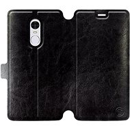 Flip case for Xiaomi Redmi Note 4 Global in Black & Orange with orange interior - Phone Cover