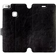 Flip case for Huawei P9 Lite in Black&Gray with grey interior - Phone Cover