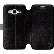 Flip case for Samsung Galaxy J3 2016 in Black&Gray with grey interior - Phone Cover