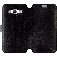Flip case for Samsung Galaxy J5 2016 in Black&Gray with grey interior - Phone Cover