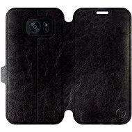 Flip case for Samsung Galaxy S7 Edge in Black&Gray with grey interior - Phone Cover