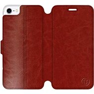 Flip case for Apple iPhone 8 in Brown&Orange with orange interior - Phone Cover