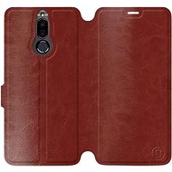Flip case for Huawei Mate 10 Lite in Brown&Orange with orange interior - Phone Cover